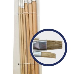 Pincel plano set 6 unidades