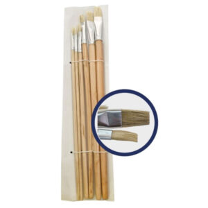 Pincel plano set 6 unidades